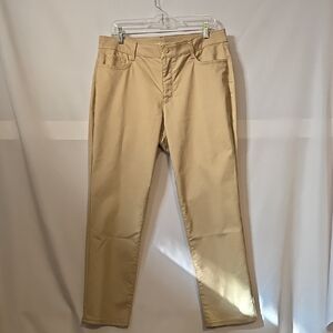 Croft & Barrow, Pants, Dress Casual, 14S, Tan, Beige Classic Fit, Straight Leg